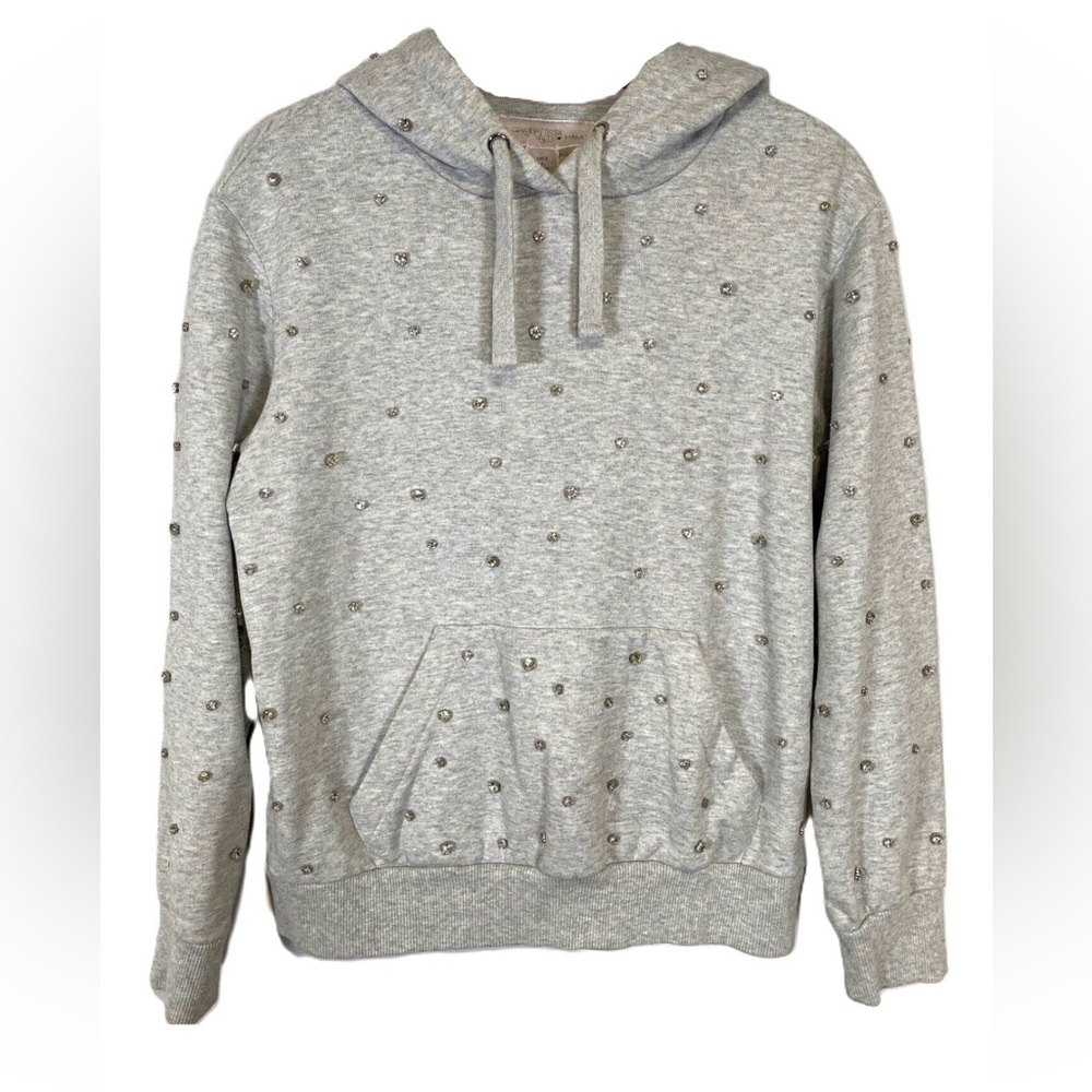 H&M Giambattista Valli  Rhinestone Beaded Cotton Hoodie